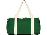 Хлопковая сумка Barrel Duffel, зеленый/бежевый, фото 2