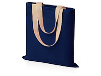 Шоппер,Сумка для шопинга Steady из хлопка с парусиновыми ручками, 260 г/м2, темно-синий
