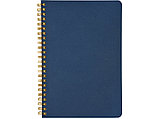 Бизнес тетрадь на гребне А5 Pragmatic, 60 листов в клетку, темно-синий, фото 2