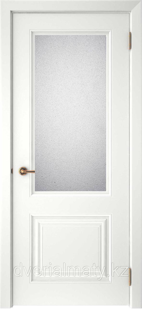 К-2 Белый ЭМАЛЬ 2.0 ДО со стеклом. Дверь межкомнатная, фото 1