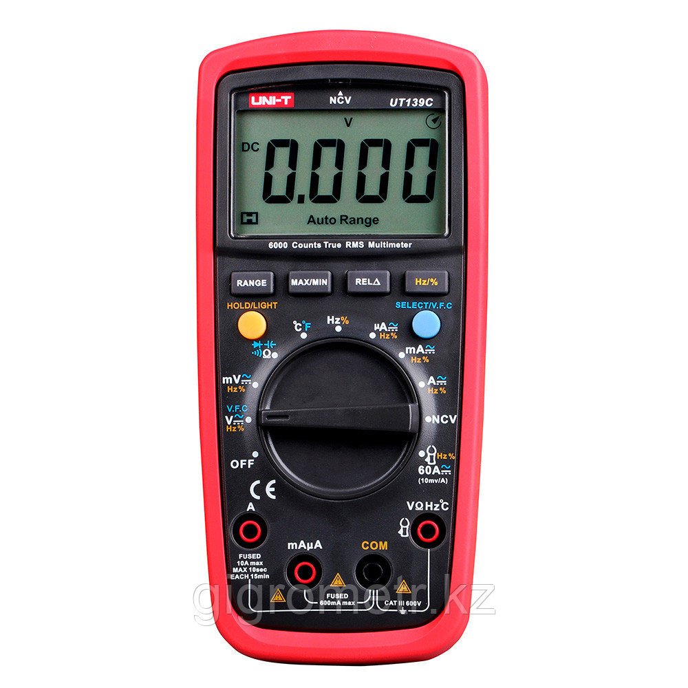 UNI-T UT139C Цифровой мультиметр с True RMS, измерением температуры и VFC. В реестре СИ РК