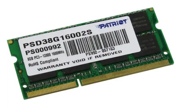 Модуль памяти для ноутбука Patriot SL PSD38G16002S DDR3 8GB