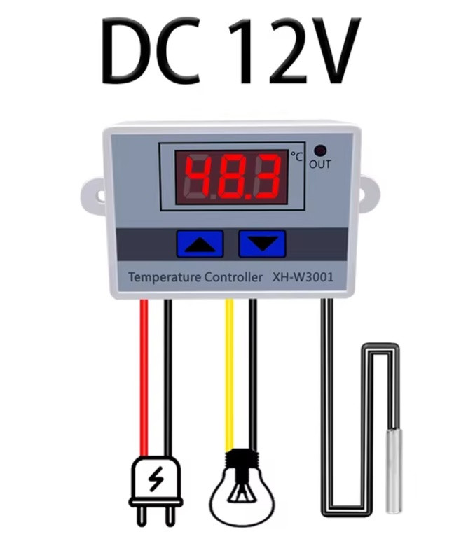 Терморегулятор xh w3001 12в, фото 1