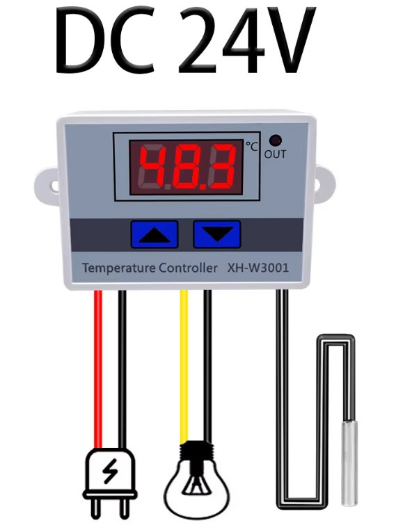 Терморегулятор xh w3001 24в, фото 1