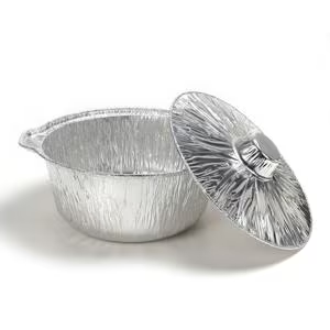 Алюминиевый казан с крышкой 292 (100шт) 4300мл