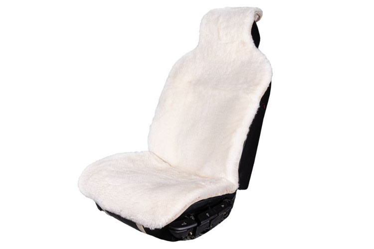 Меховая накидка на сиденье VA 25677W (стриженный, натуральный мех) (белый), фото 1