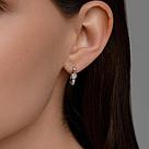 Серьги из серебра с фианитами 94026871, фото 3