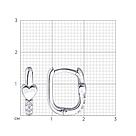 Серьги из серебра с фианитами 94026871, фото 4