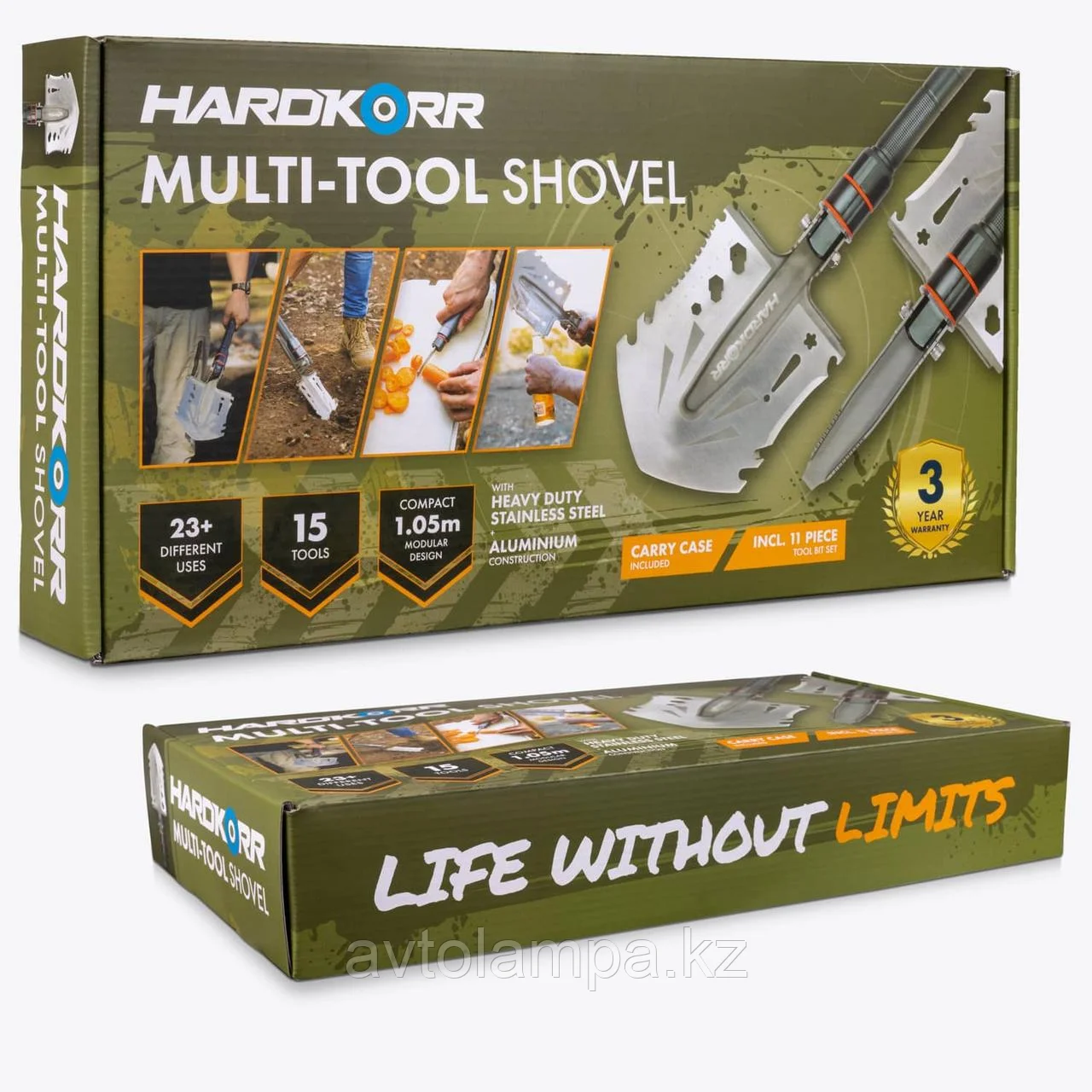 Многофункциональная лопата из 15 предметов Hardkorr MULTI TOOL SHOVEL