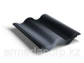 Рядная волновая Черепица Antik Графит, фото 5