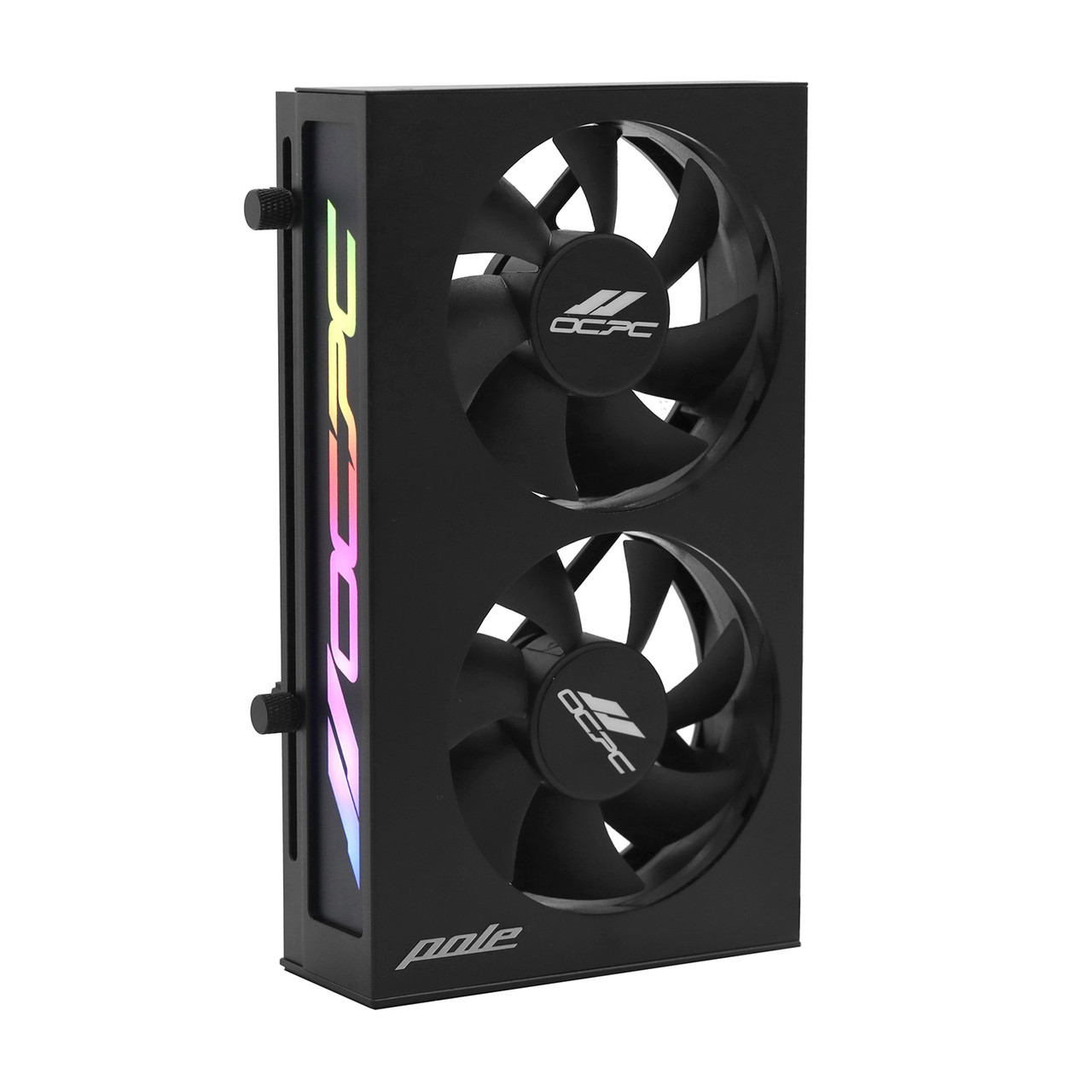 Держатель для видеокарты, OCPC Pole P1 ARGB, Черный (OCPOLEP1X2CBK)