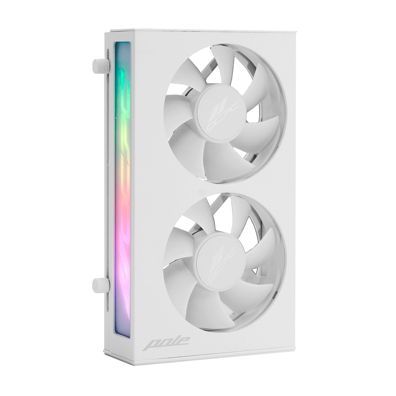 Держатель для видеокарты, OCPC Pole P1 ARGB, Белый (OCPOLEP1X2CWH)
