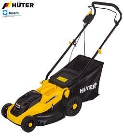 Газонокосилка электрическая HUTER ELM-1800T ( 1800Вт | Высота ср 20-55мм| Ширина ср 420мм | Объем 45л | Ткань)