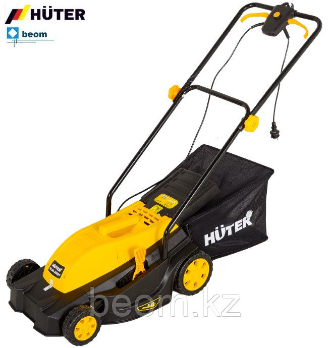 Газонокосилка электрическая HUTER ELM-2000T ( 2000Вт | Выс ср 15-50 мм | Шир ср 430 мм | Объем 45 л | Ткань )