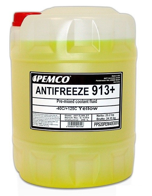 PEMCO ANTIFREEZE 913+ (-40C) 20L, фото 1
