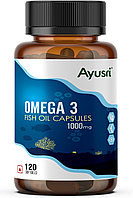 Омега 3 в капсулах (Omega 3 fish oil capsules AYUSRI), 120 кап