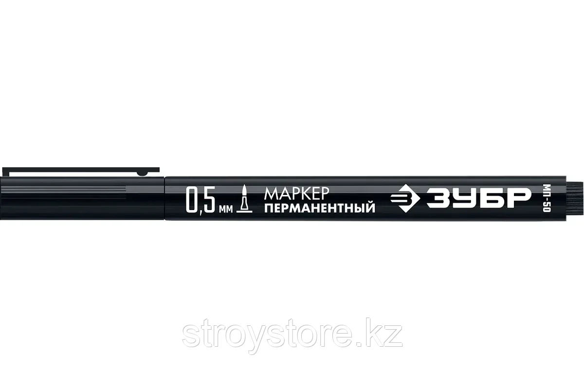 Маркер экстратонкий перманентный, черный, ЗУБР ПРОФЕССИОНАЛ МП-50, 0,5 мм