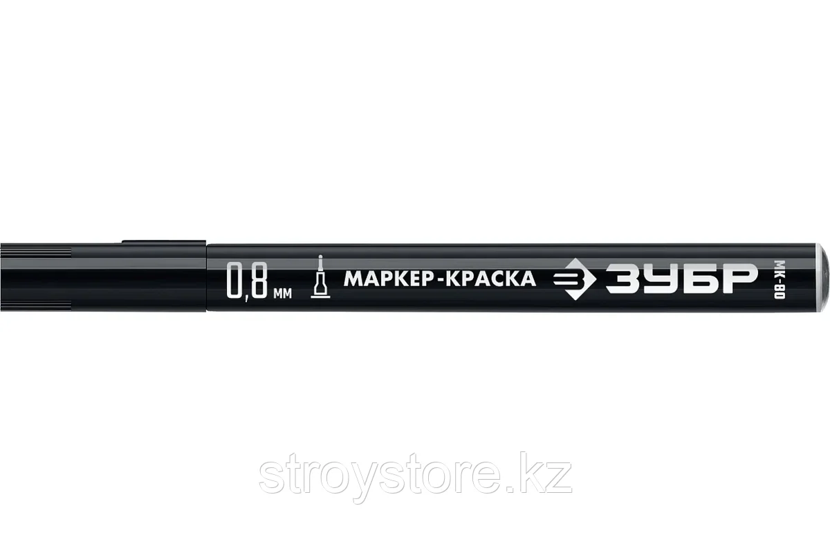 Маркер-краска экстратонкий, черный, ЗУБР ПРОФЕССИОНАЛ МК-80 0.8 мм
