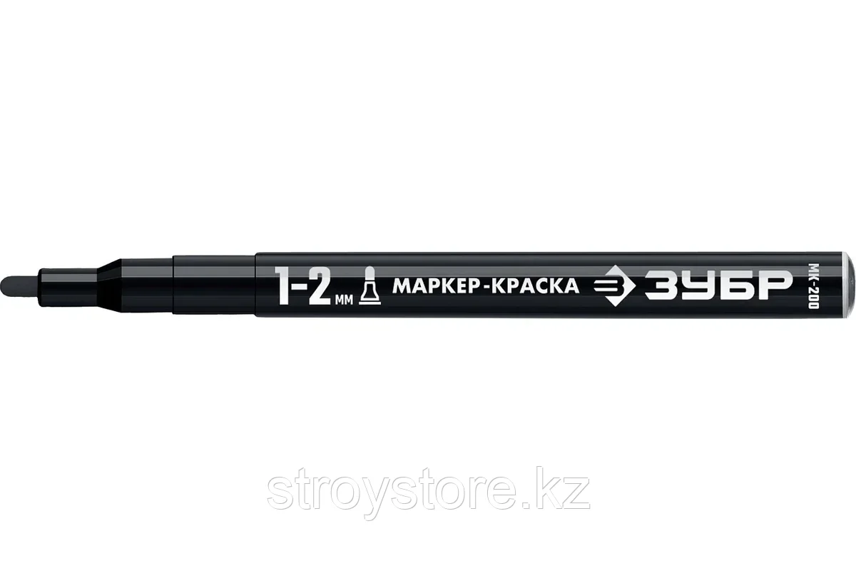 Маркер-краска, круглый, черный, ЗУБР ПРОФЕССИОНАЛ МК-200 1 мм