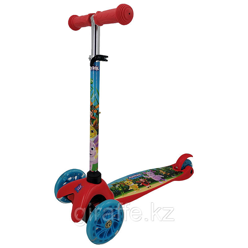 Самокат 3-х колесный, Лунтик,  колеса pu 120 и 76 мм., фото 1