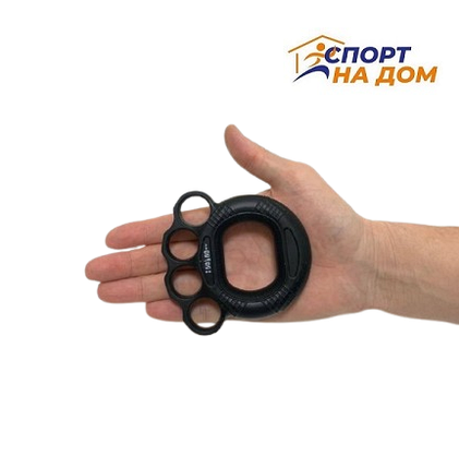 Кистевой эспандер-кастет 2в1 (резиновый) 50-60 LB Black, фото 1