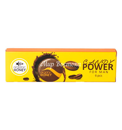 Candy Power Organic Honey – королевский биомёд для мужской силы (1 стикер - 6 конфет), фото 1