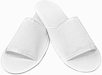 Тапочки одноразовые белые (флизелин 1мм),25 пар/упаковка