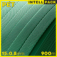 PET лента полиэстеровая упаковочная 15мм *0,8мм 850метров Д-400, до 300кг пэт лента пластиковая бандажная