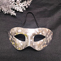 Карнавальная венецианская маска Змеи серебристая