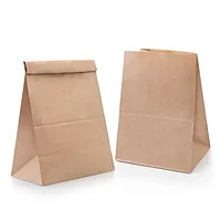 Крафт-пакет "навынос", 260 *150 * 340 мм, 70 г./кв.м, прямоугольное дно