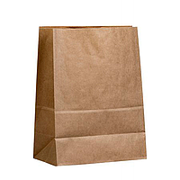 Крафт-пакет "навынос", 260 *150 *340 мм, 70 г./кв.м, плоское дно
