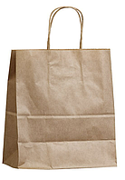 Пакет бумажный с кручеными ручками крафт 220*120*250 ( 250 шт/кор)