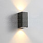 Led светильник двухсторонний квадратный COB 12w 3000K. Настенный архитектурный светильник для фасада 12 Вт., фото 6