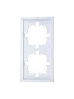 Рамка 2-пост белая Лезард