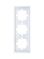 Рамка 3-пост белая Лезард