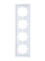 Рамка 4-пост белая Лезард