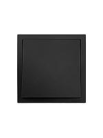 Выключатель 1 клавишный черный мех Лезард