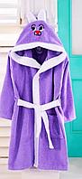 Халат детский махровый с капюшоном для мальчиков и девочек. Турция