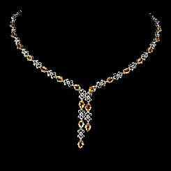 Шикарное колье с натуральными Цитринами