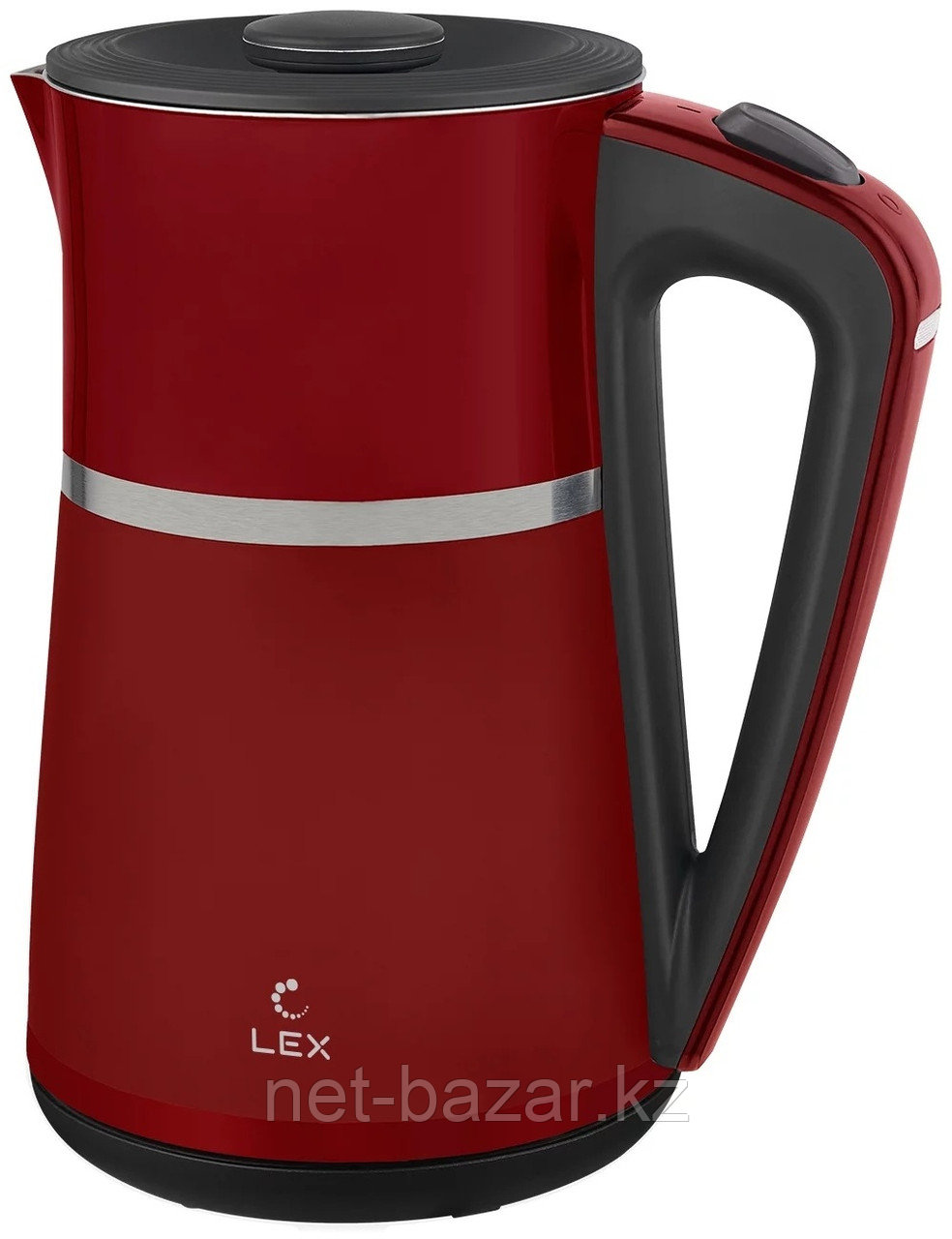 LEX LXK 30020-3, чайник электрический (красный), фото 1