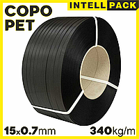 Упаковочная лента сополимерная 15 0.7mm COPO PET PP D-250, до 270кг универсальня лента пластиковая бандажная