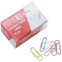 Скрепки BASY 28 мм, цветные, 100 шт/упак