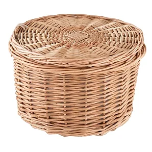 Корзина для яиц ротанг,текстиль D=26,H=17см коричнев.