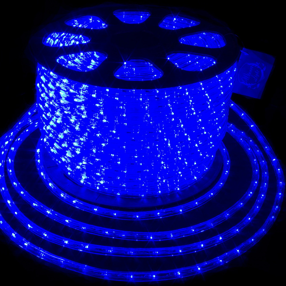 Светодиодный дюралайт, светодиодный дюралайт, круглый 2-х жильный. Синий, фото 1