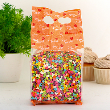 Посыпка сердечки разноцветные