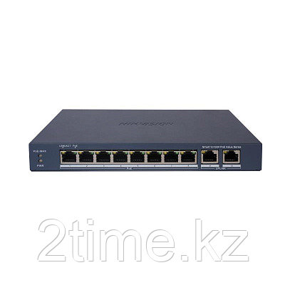 Hikvision DS-3E1310P-EI/M Коммутатор 8-портовый PoE, управление через Hik-Partner Pro