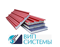 Сэндвич-панели кровельные, 1000х120 мм, минеральная вата