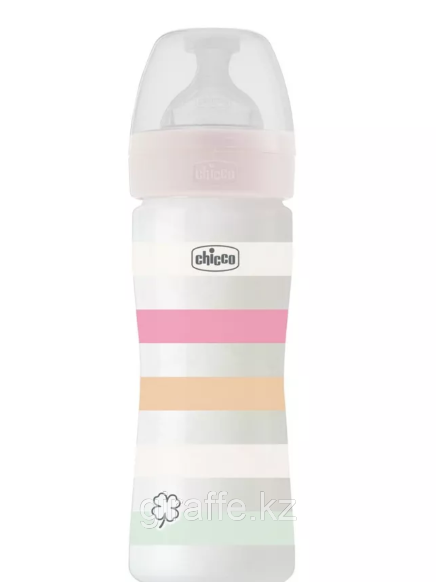 Chicco Бутылочка пласт. WB WHITE GIRL, 250 мл, с/с, норм.поток, фото 1