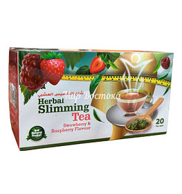 Чай для похудения с ароматом клубники и малины Herbal Slimming Tea (20 пакетиков)