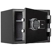 Сейф огнеупорный DELI "ET586" электронный замок + ключ, 380х300х300 мм, 18,3 кг, черный